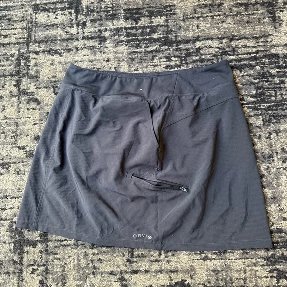 Orvis Skort Women Black Moisture Wicking Golf Travel Sport Tennis Skirt - Picture 4 of 7